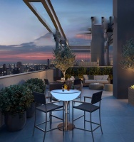 Стол светящийся квадратный на металическом основании 60х60х96 Стол светящийся квадратный на металическом основании 60х60х96