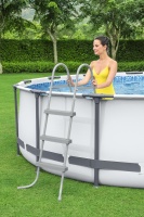 Bestway 56488 BW Каркасный бассейн Steel Pro Max 457х107см, 14970л, фил.-насос 3028л/ч, лестница, тент Bestway 56488 BW Каркасный бассейн Steel Pro Max 457х107см, 14970л, фил.-насос 3028л/ч, лестница, тент